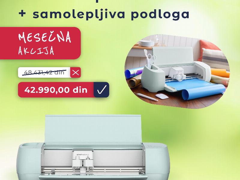 Cricut Explore 3 + samolepljiva podloga sada po AKCIJSKOJ CENI!